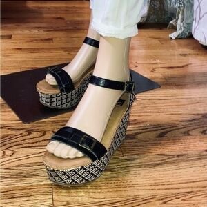 BC Shoes Happy Hour wedge vegan heel